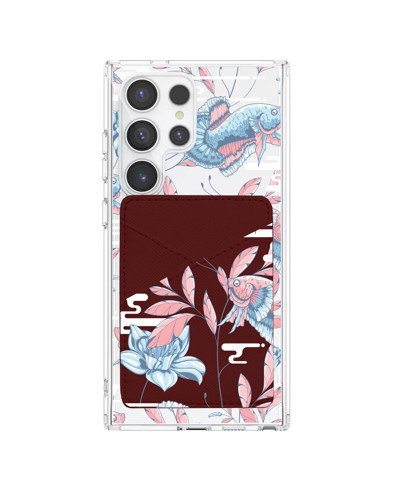 Android Phone Wallet Case - Fish & Floral 3.0