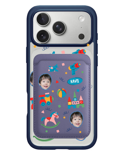 iPhone Magnetic Wallet Case - Face Grid Boys Toys