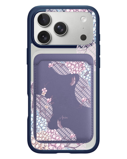 iPhone Magnetic Wallet Case - Batik Floral