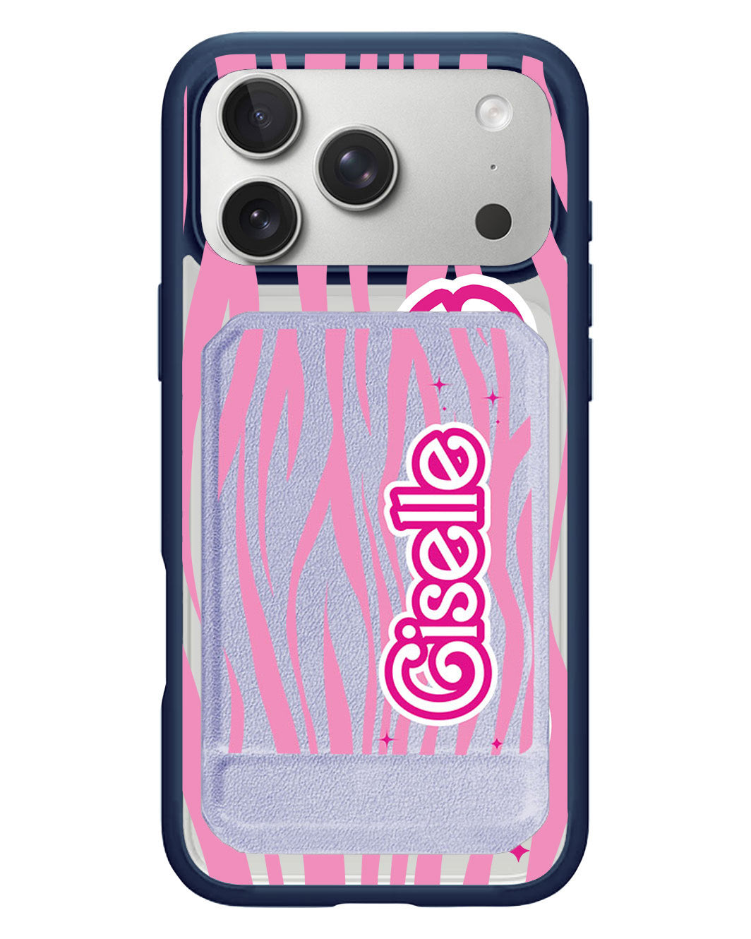 iPhone Magnetic Multifold Wallet - Barbie Zebra Pattern