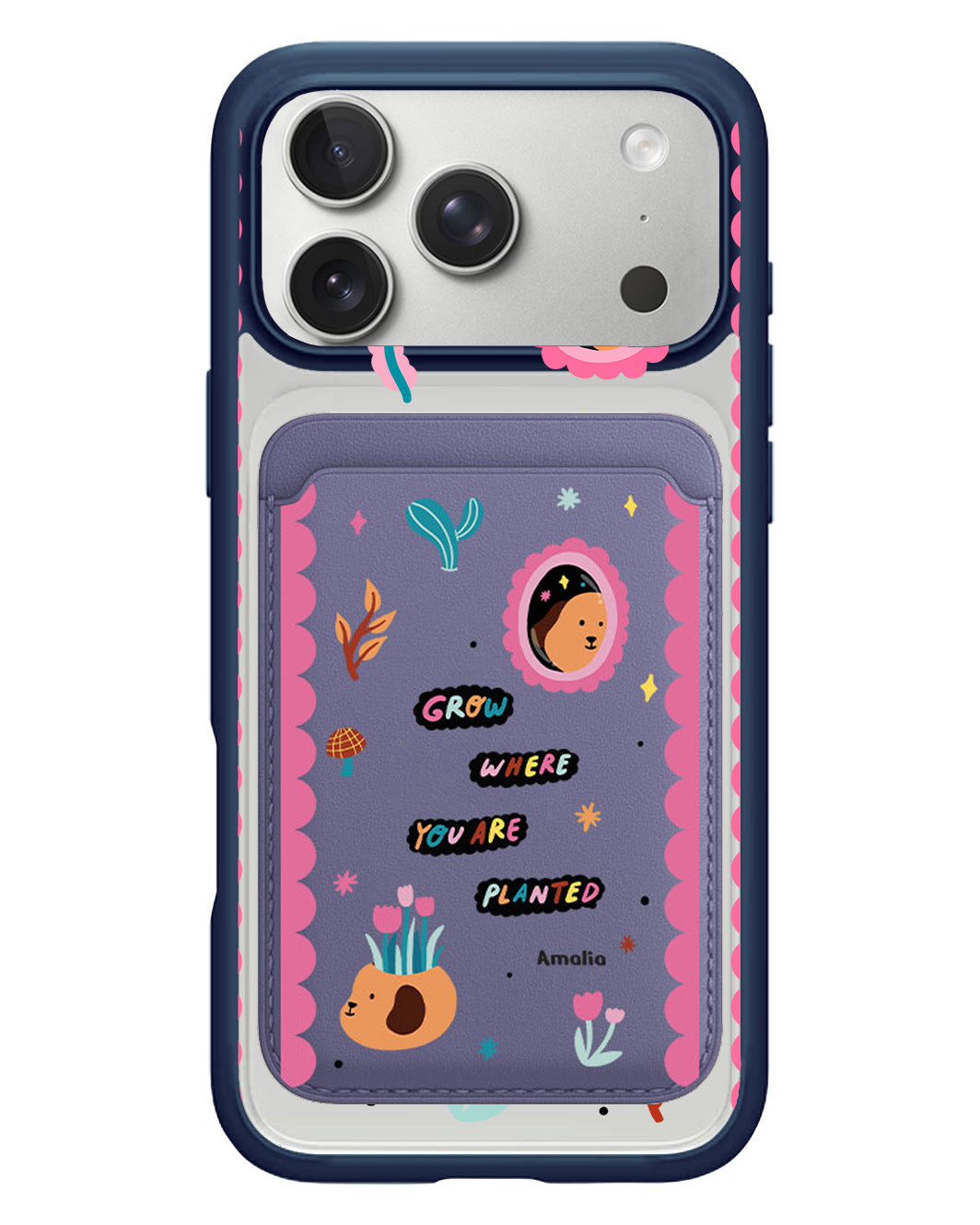 iPhone Magnetic Wallet Case - Grow Where You Are Planted