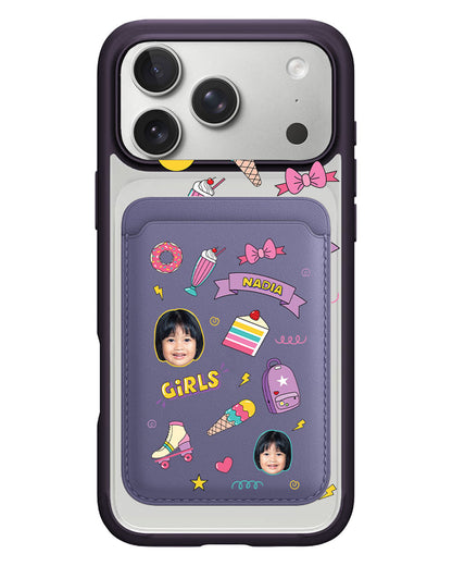 iPhone Magnetic Wallet Case - Face Grid Comic