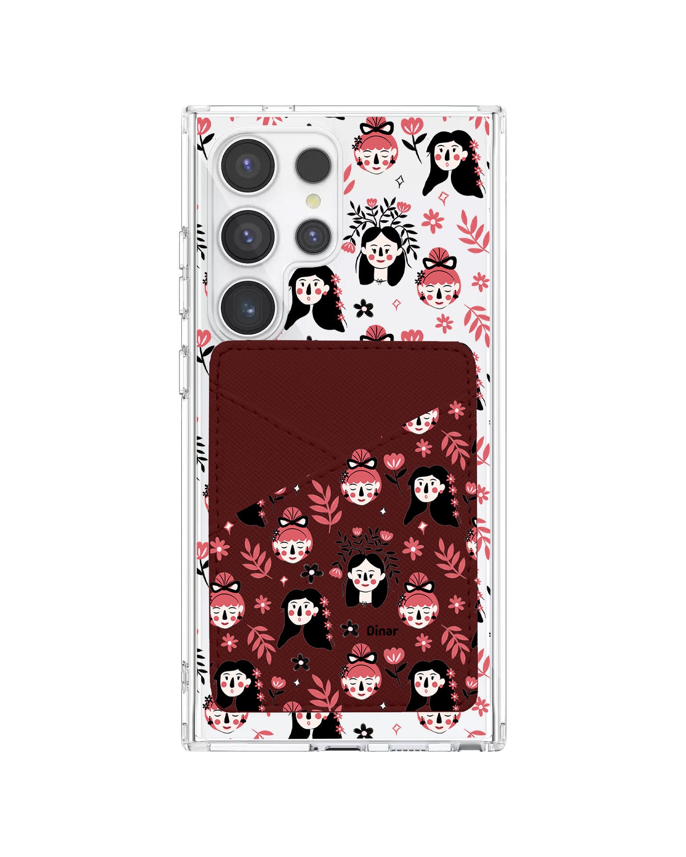 Android Phone Wallet Case - Flowery Faces