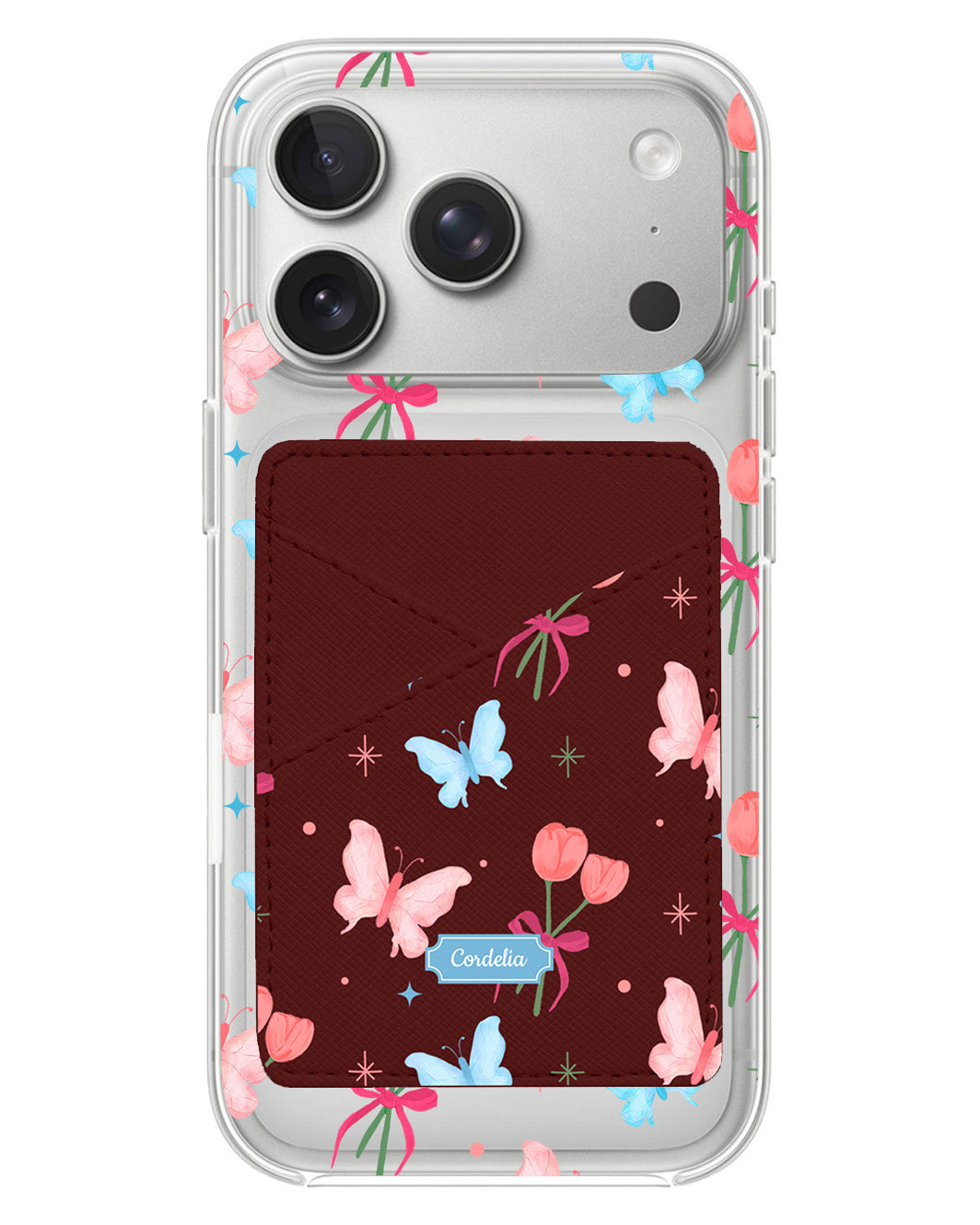 iPhone Phone Wallet Case - Coquette Butterfly