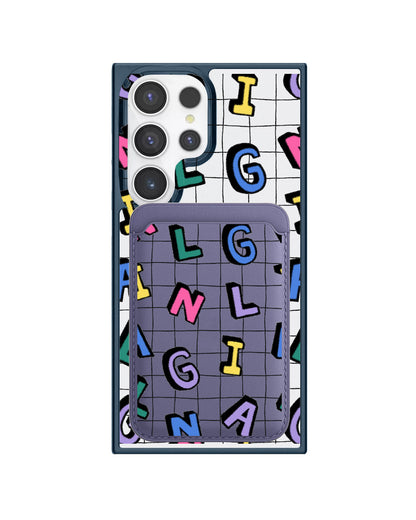 Android Magnetic Wallet Case - Playful Monogram 2.0
