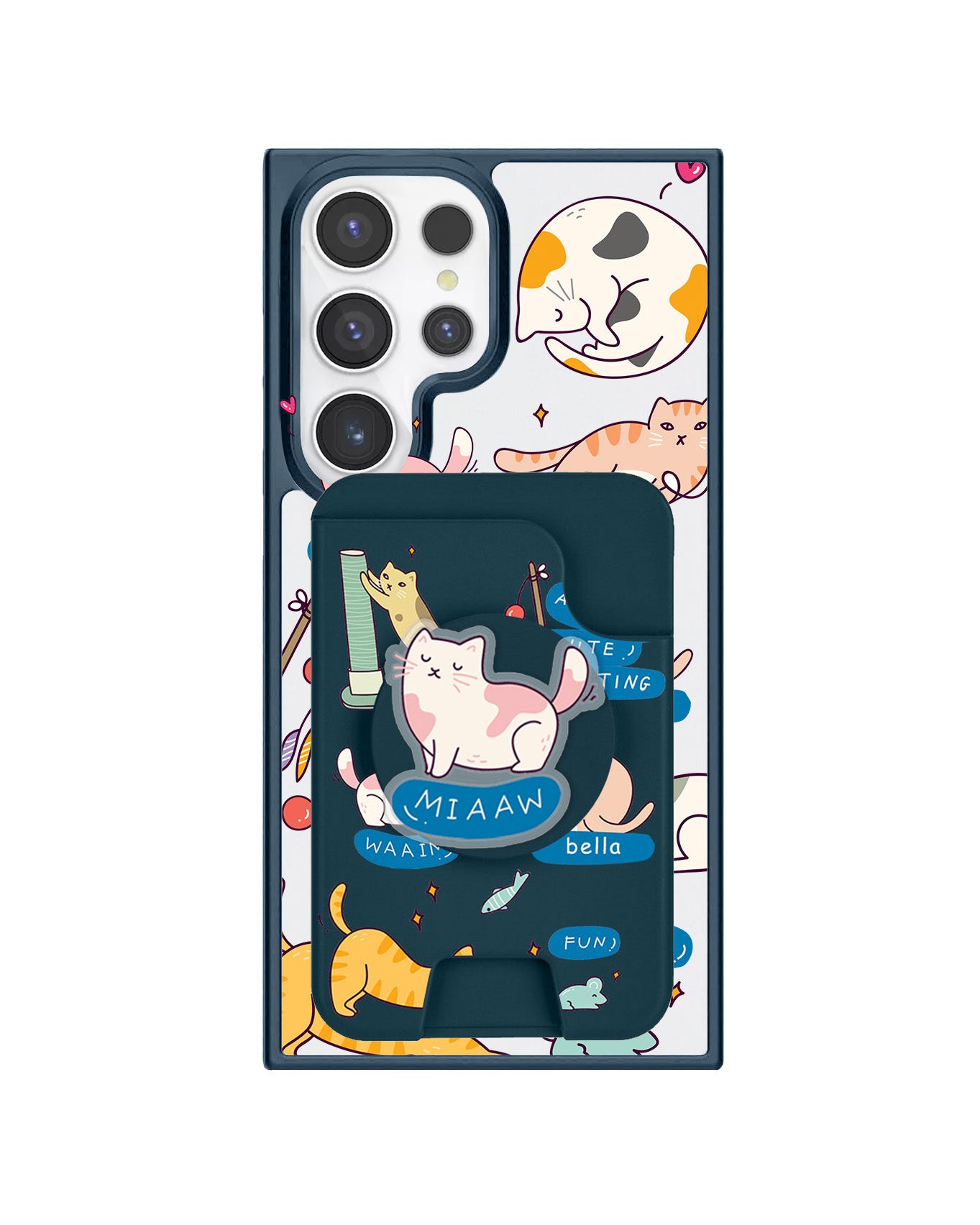 Android Magpop Wallet - Playful Cat 2.0