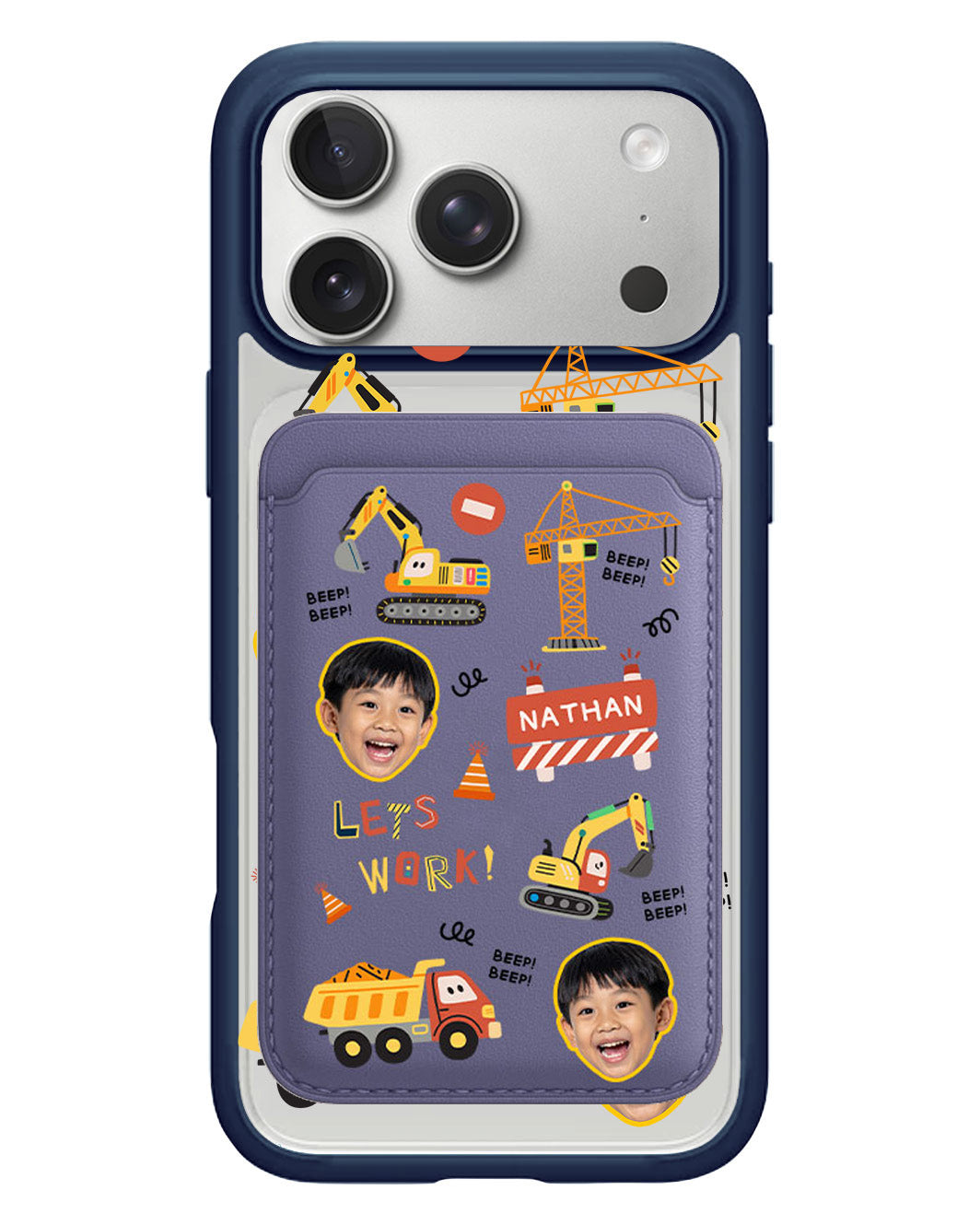 iPhone Magnetic Wallet Case - Face Grid Construction