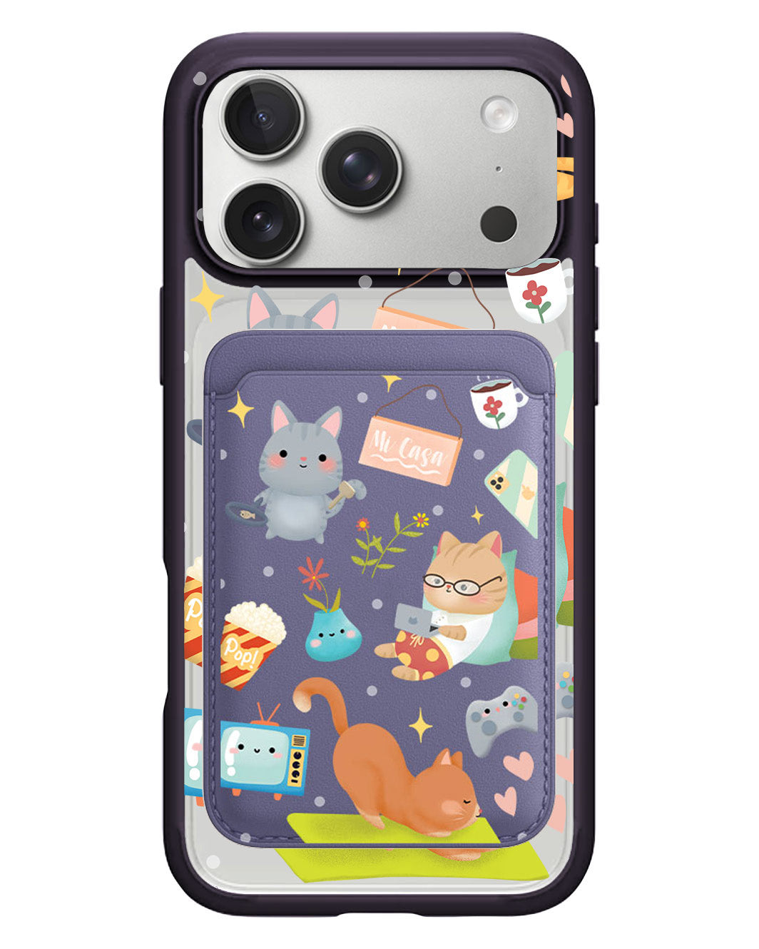 iPhone Magnetic Wallet Case - Stay Home