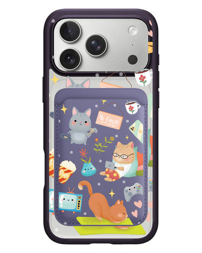 iPhone Magnetic Wallet Case - Stay Home