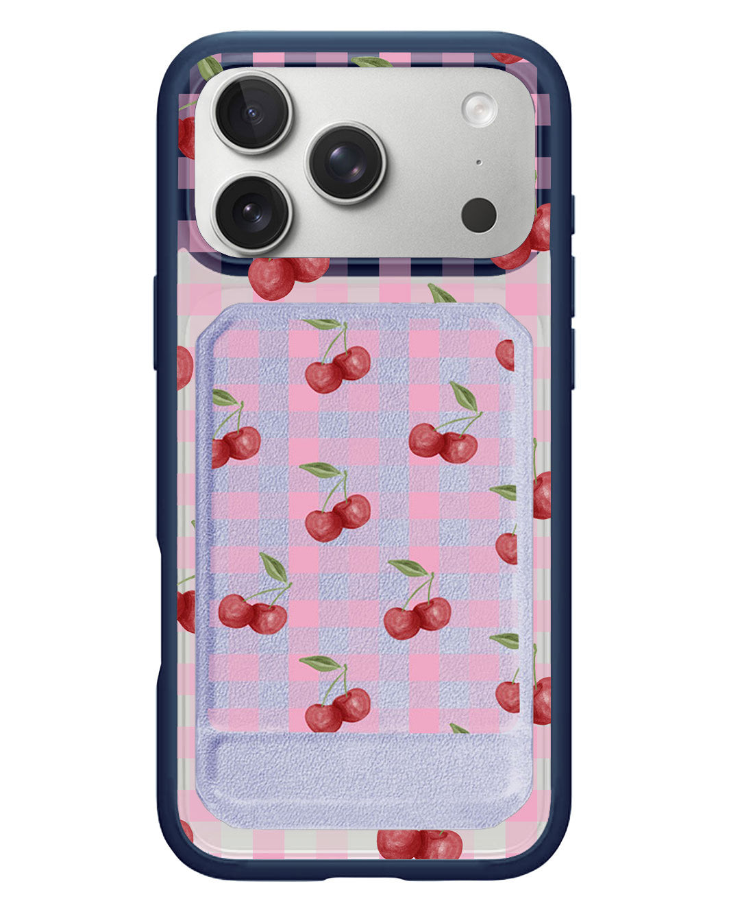 iPhone Magnetic Multifold Wallet - Cherry Tartan