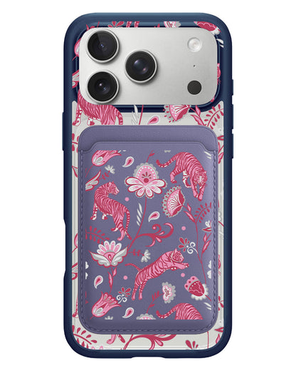 iPhone Magnetic Wallet Case - Tiger & Floral 7.0