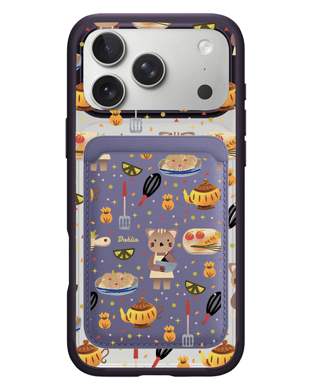 iPhone Magnetic Wallet Case - Cooking Cat