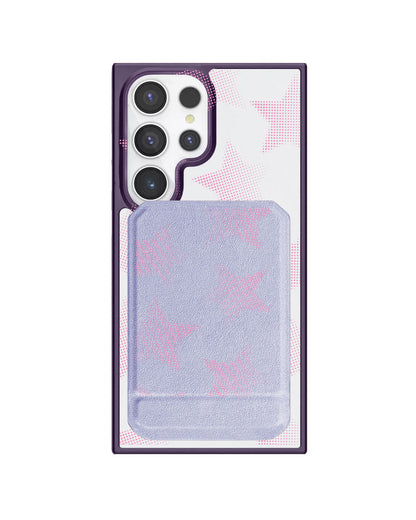 Android Magnetic Multifold Wallet - Pink Star