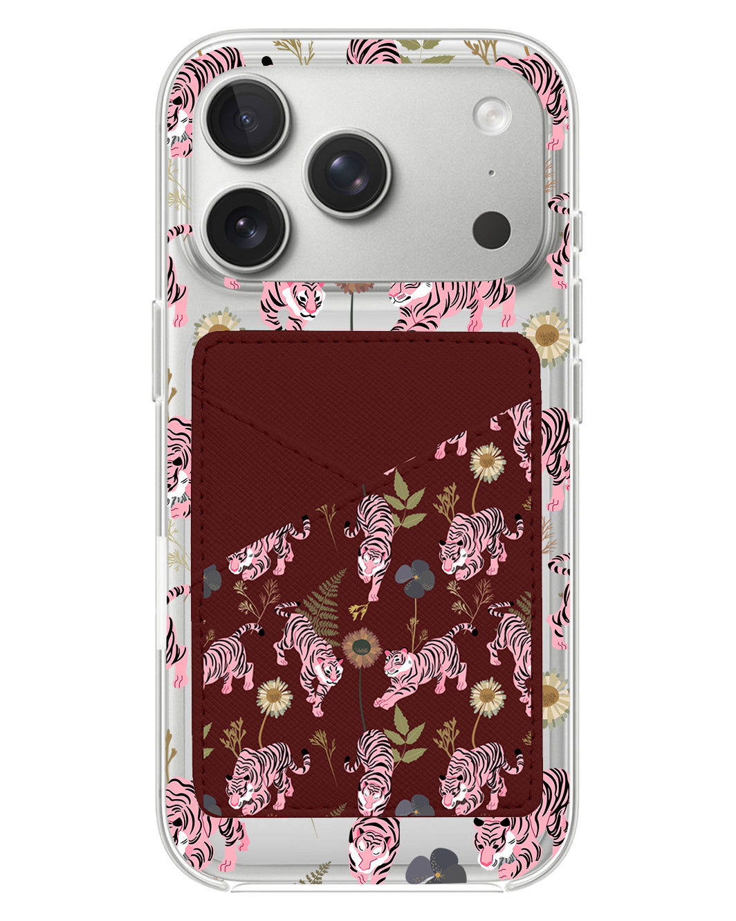 iPhone Phone Wallet Case - Tigre Rosa