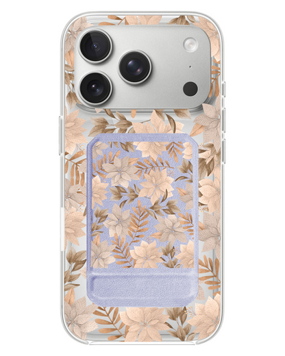 iPhone Magnetic Multifold Wallet - Rustic Lily