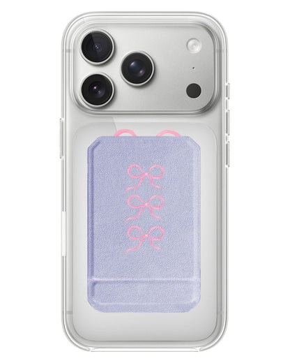iPhone Magnetic Multifold Wallet - Coquette Triple Bow