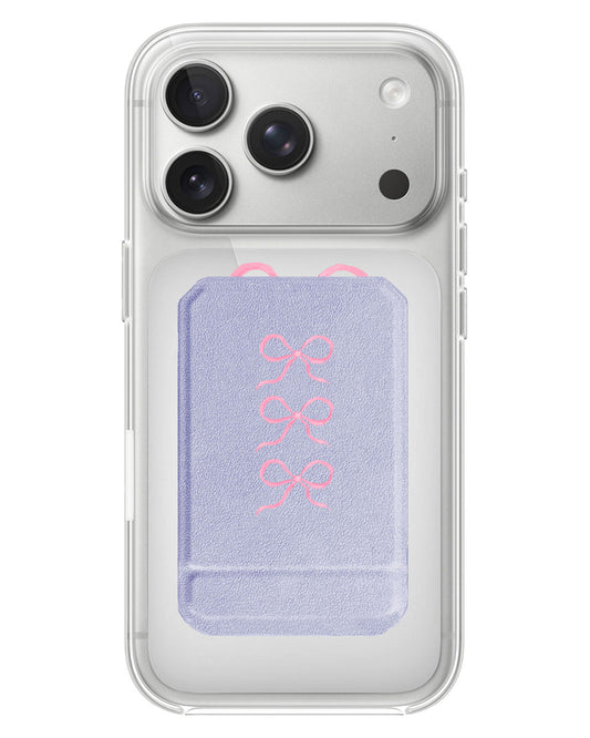 iPhone Magnetic Multifold Wallet - Coquette Triple Bow