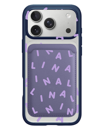 iPhone Magnetic Wallet Case - Monogram 2.0 Ungu