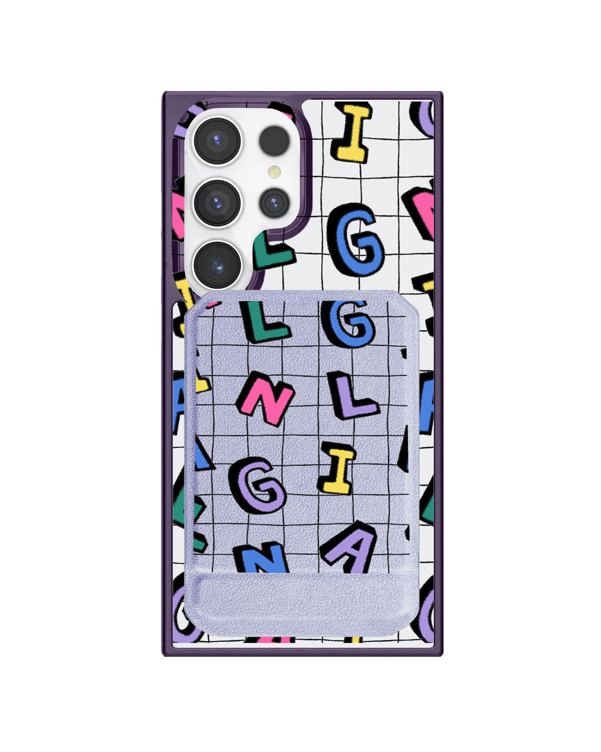 Android Magnetic Multifold Wallet - Playful Monogram 2.0