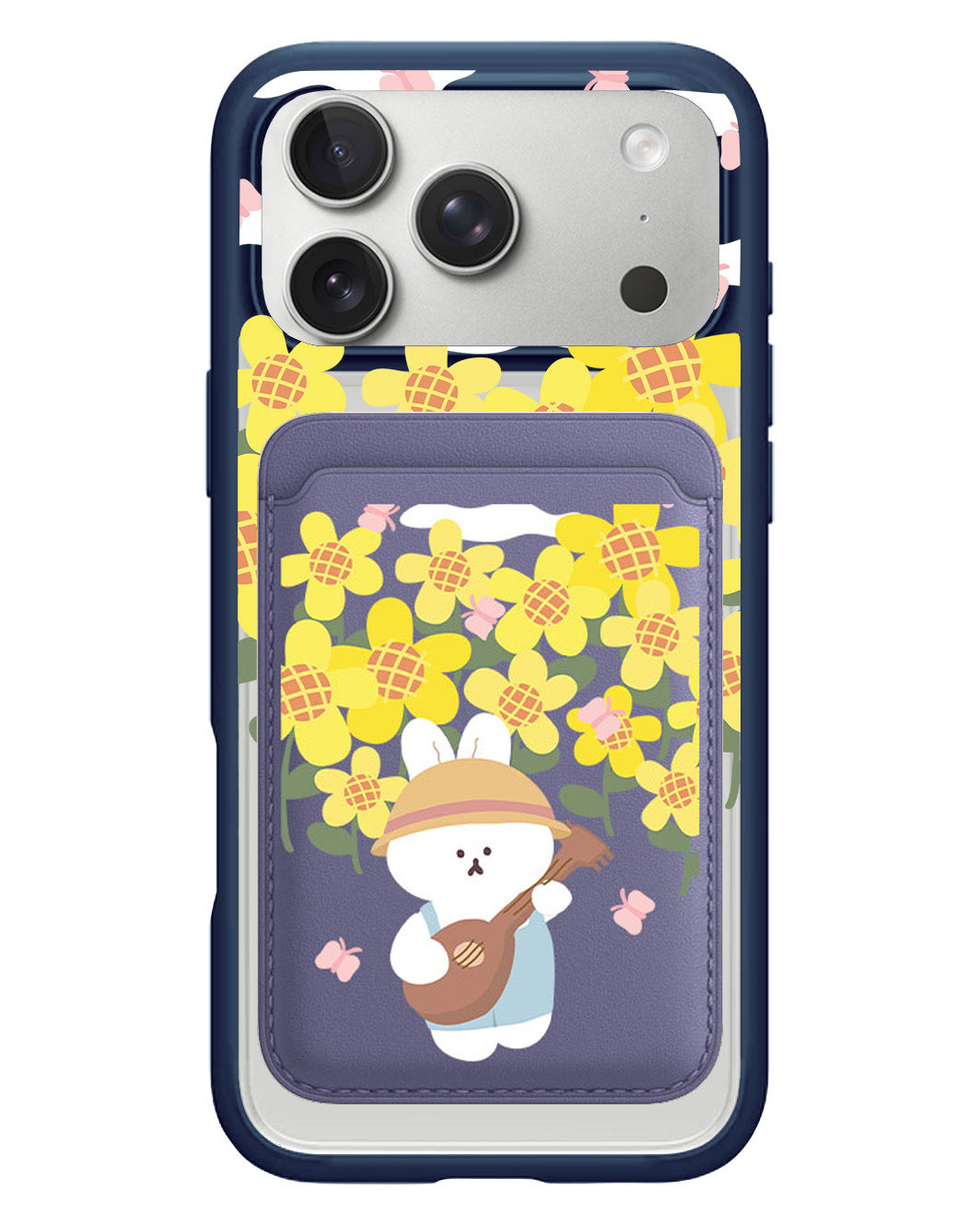 iPhone Magnetic Wallet Case - Bunny Ukulele