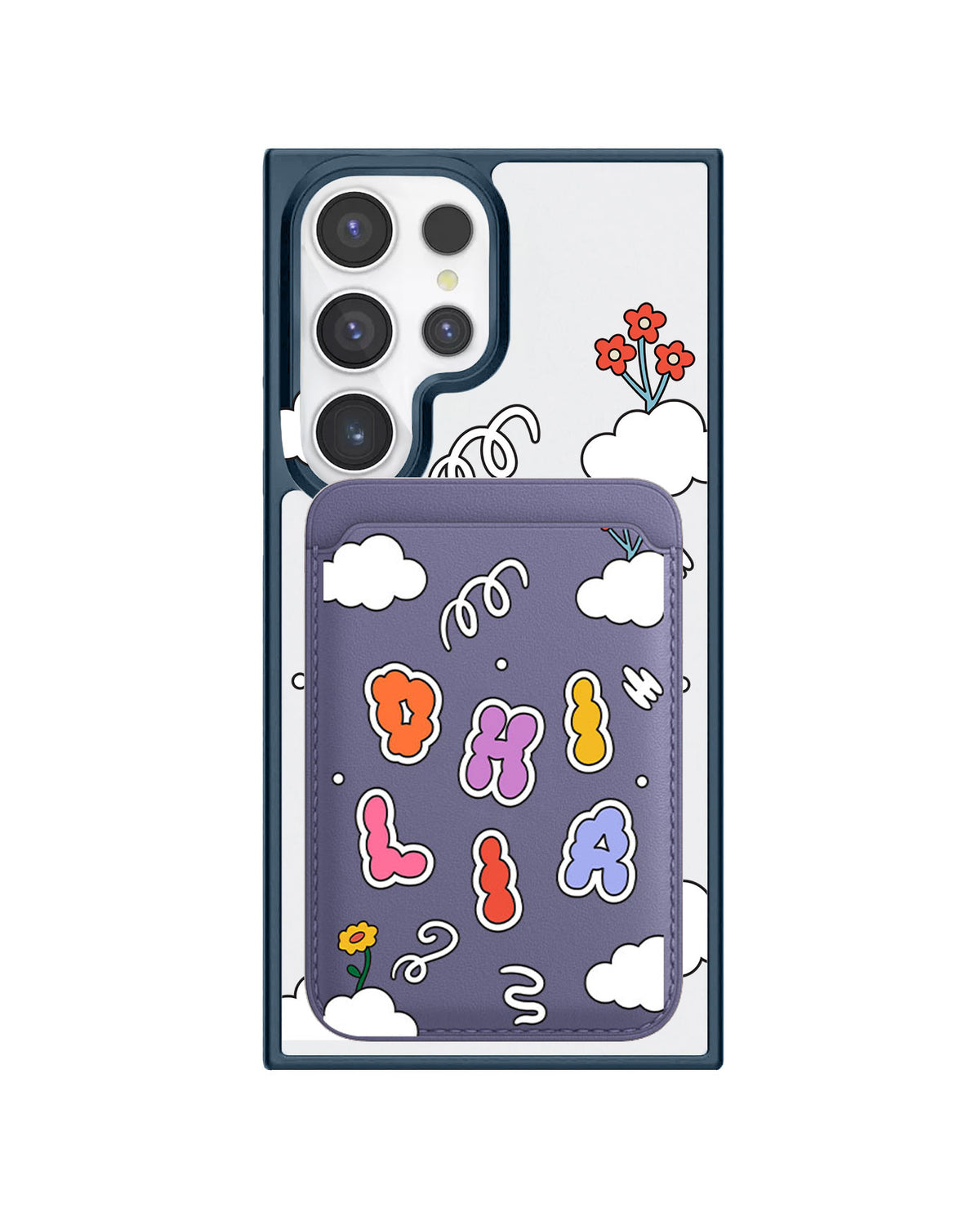 Android Magnetic Wallet Case - Adorable monogram 6.0