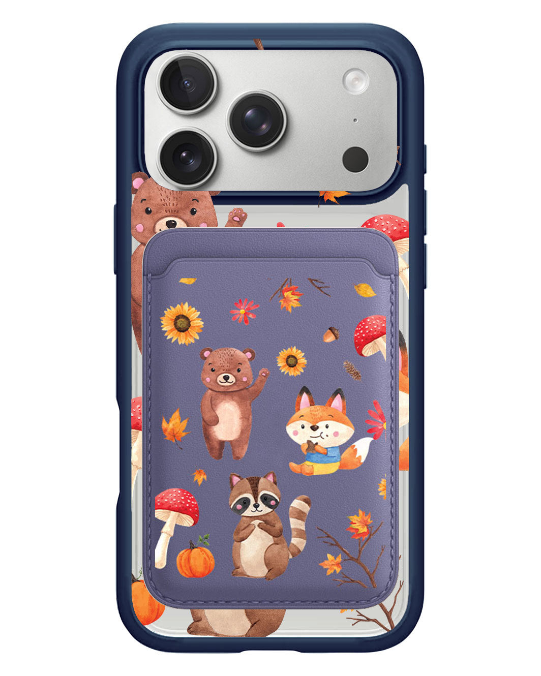 iPhone Magnetic Wallet Case - Autumn Animals