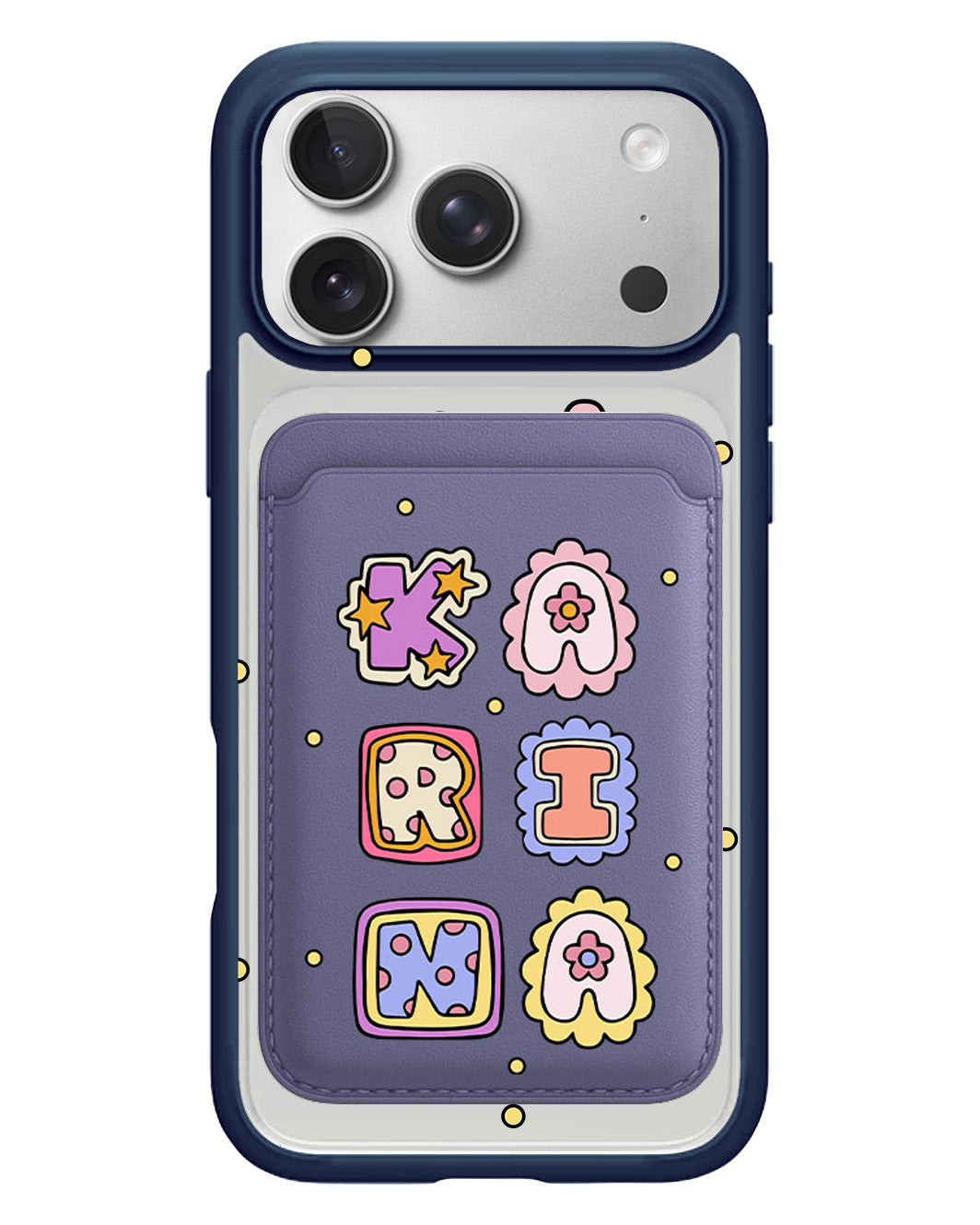 iPhone Magnetic Wallet Case - Adorable Monogram 2.0