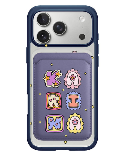 iPhone Magnetic Wallet Case - Adorable Monogram 2.0