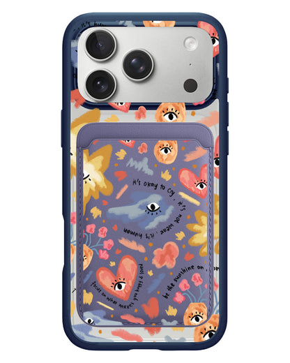 iPhone Magnetic Wallet Case - Abstract Lovers