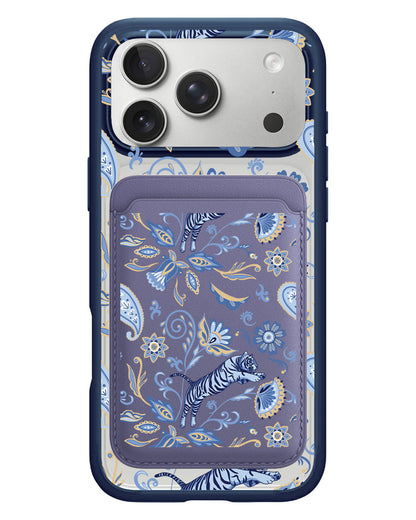 iPhone Magnetic Wallet Case - Tiger & Floral