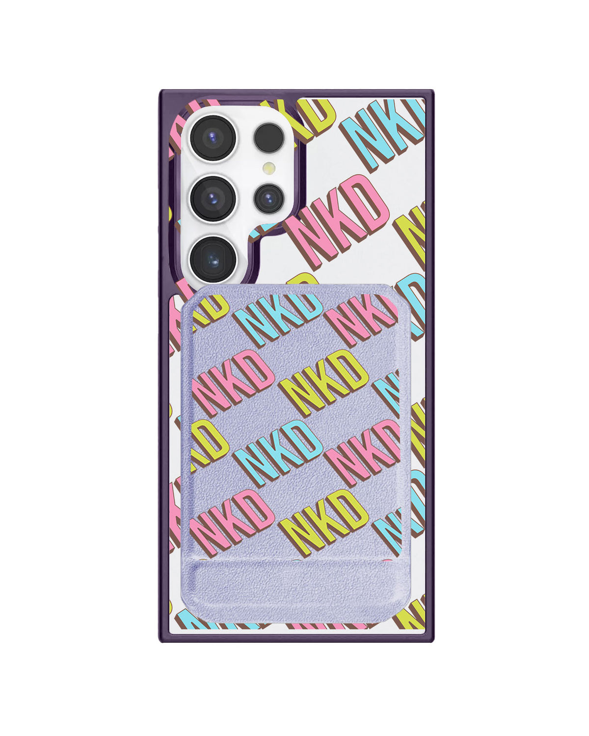 Android Magnetic Multifold Wallet - Diagonal Initial Monogram 3.0