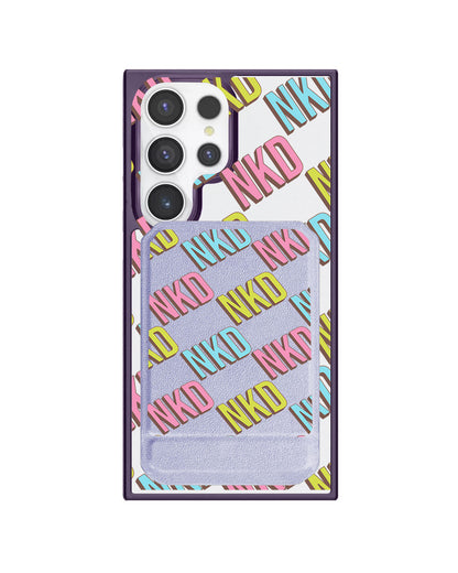Android Magnetic Multifold Wallet - Diagonal Initial Monogram 3.0