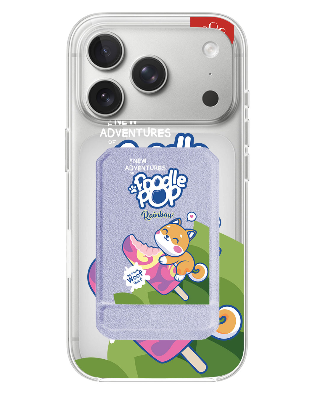 iPhone Magnetic Multifold Wallet - Poodle Pop
