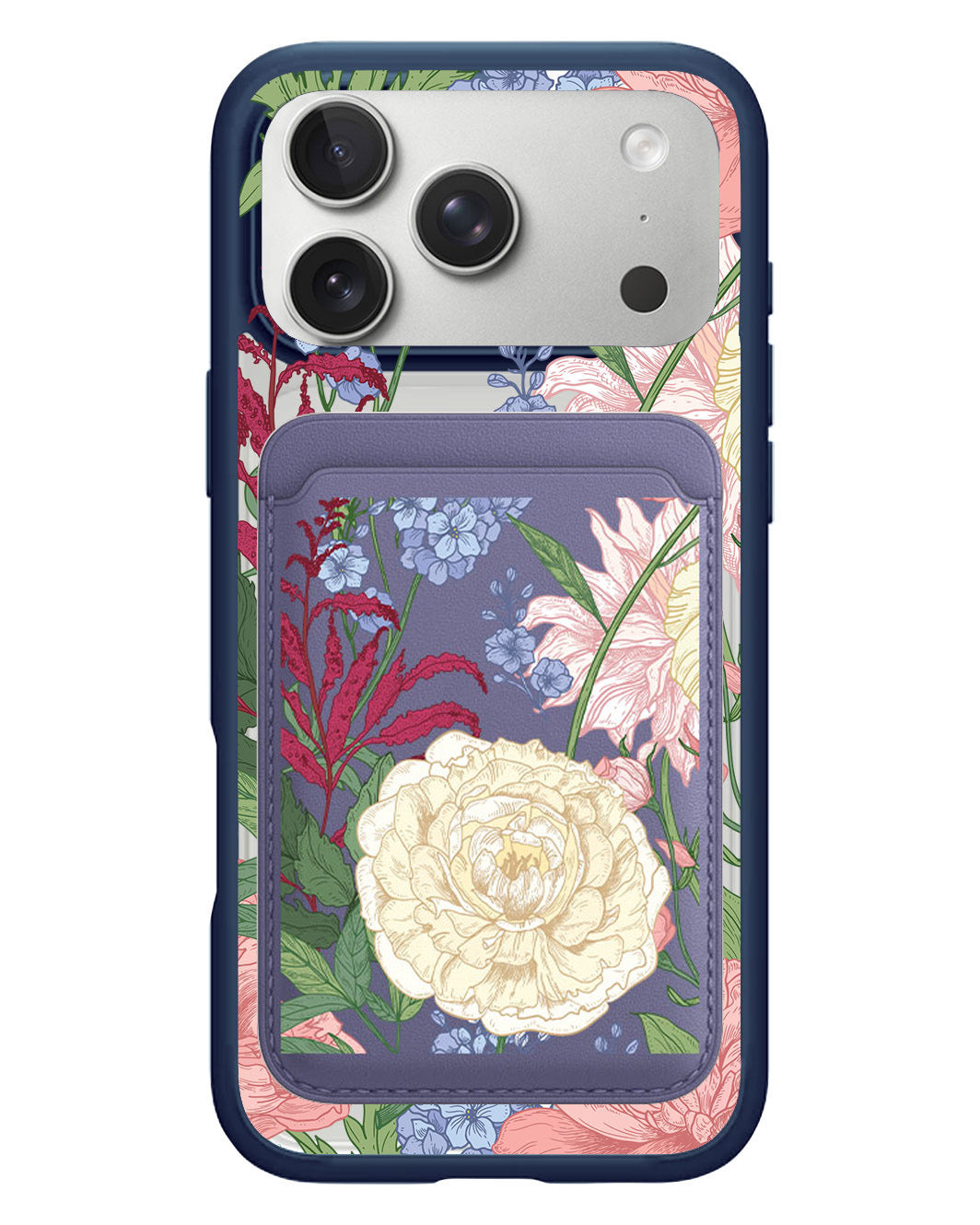 iPhone Magnetic Wallet Case - July Delphinium