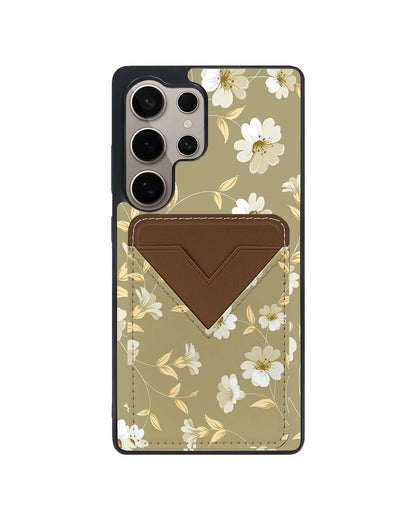 Android Avant Wallet Case - White Magnolia