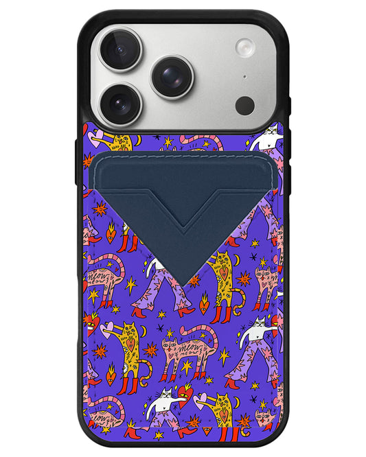 iPhone Avant Wallet Case - Violet Meow
