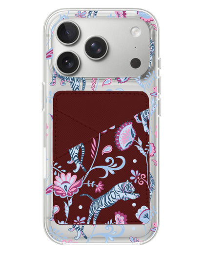 iPhone Phone Wallet Case - Tiger & Floral 3.0