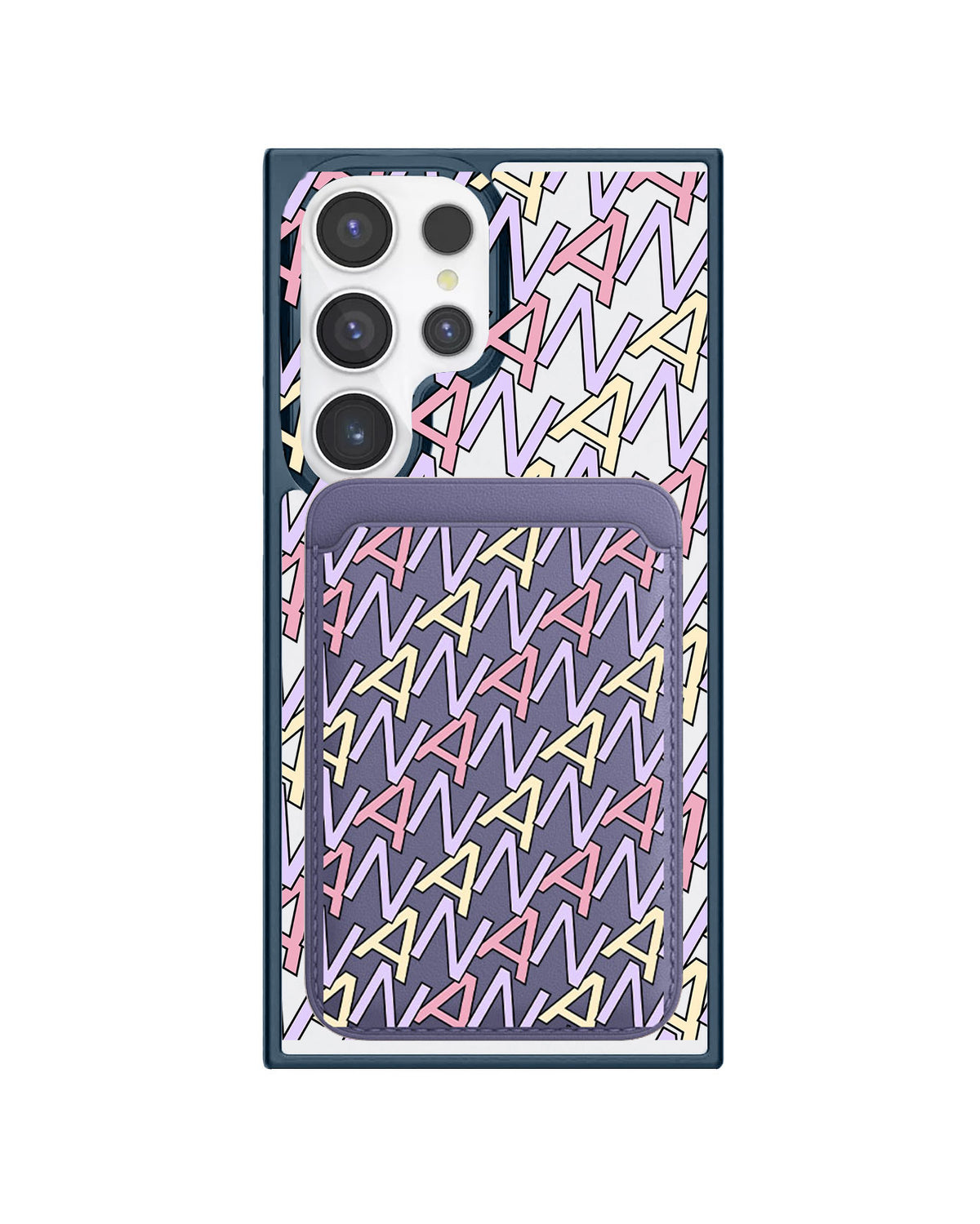 Android Magnetic Wallet Case - Initial Monogram 5.0