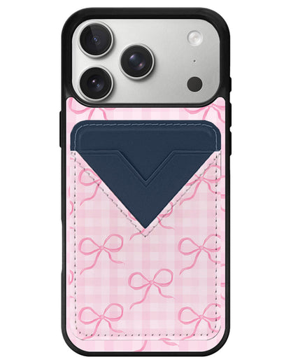 iPhone Avant Wallet Case - Coquette Pink Bow