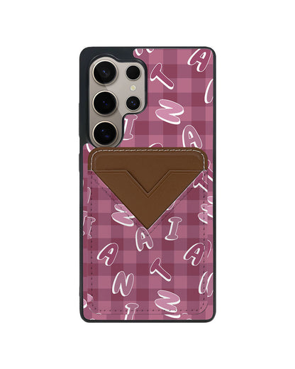 Android Avant Wallet Case - Custom Monogram 3.0 Checkered 2.0