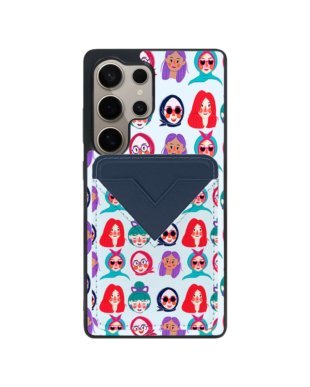 Android Avant Wallet Case - Cute Sweety Faces