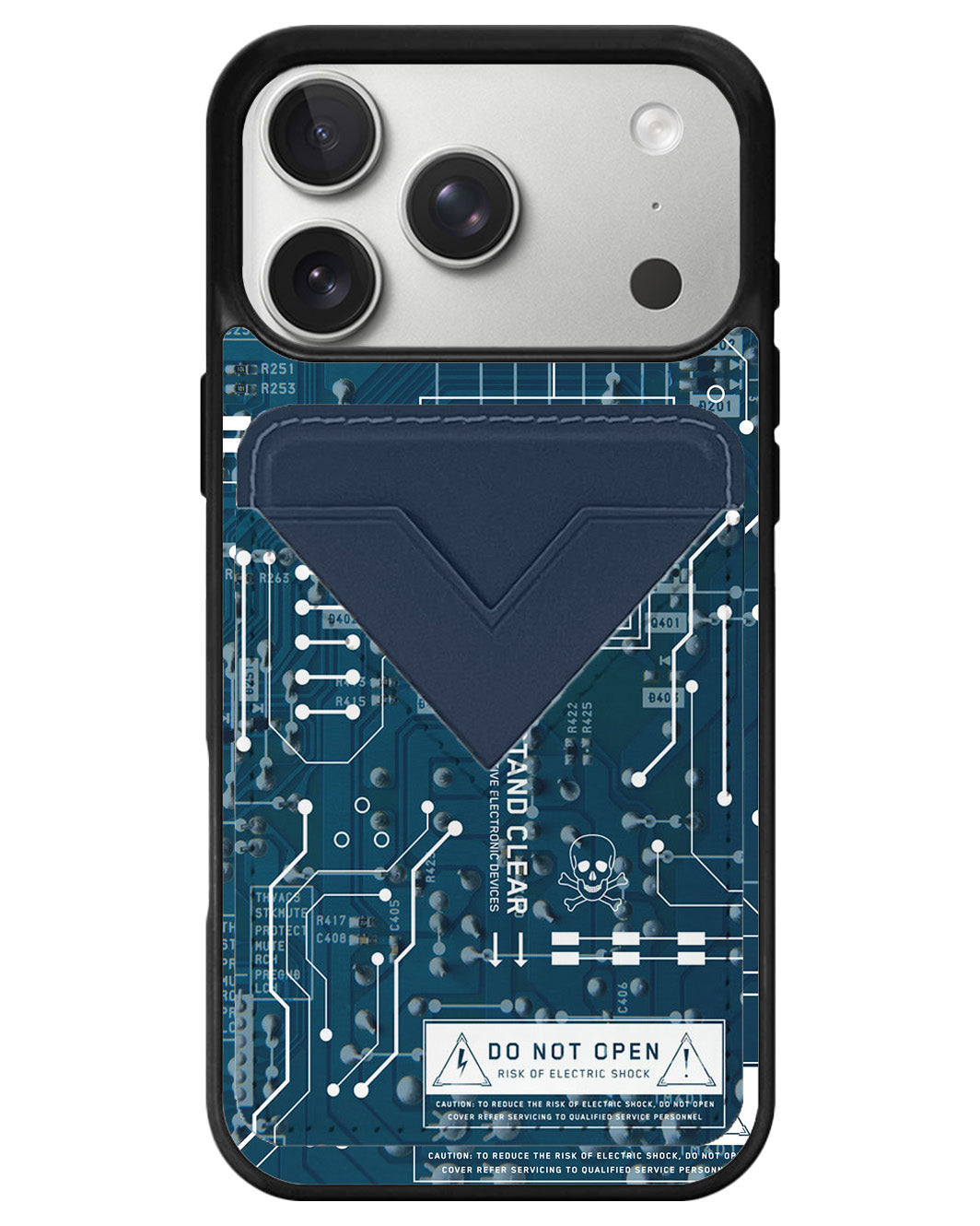 iPhone Avant Wallet Case - Circuit Blue