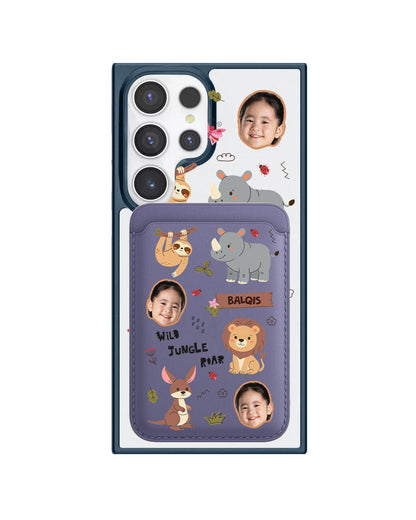 Android Magnetic Wallet Case - Face Grid Safari 3.0