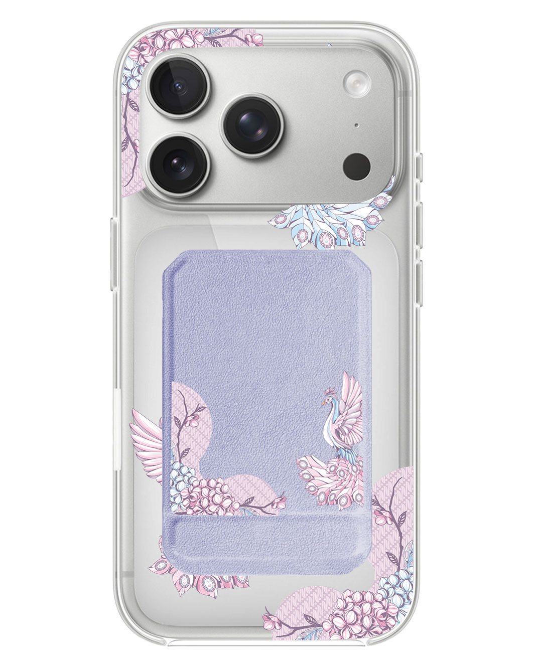 iPhone Magnetic Multifold Wallet - Peacock