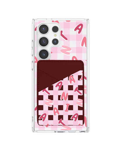Android Phone Wallet Case - Checkered Monogram 1.0