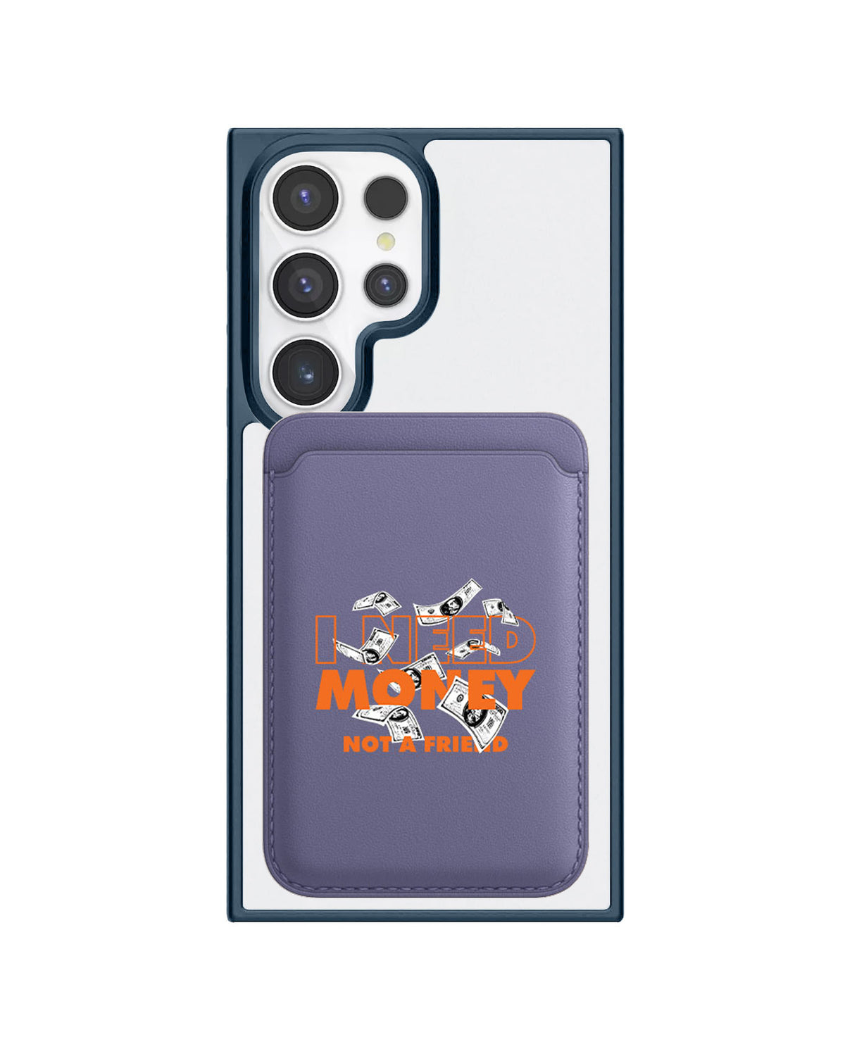 Android Magnetic Wallet Case - Money Better Than Friend