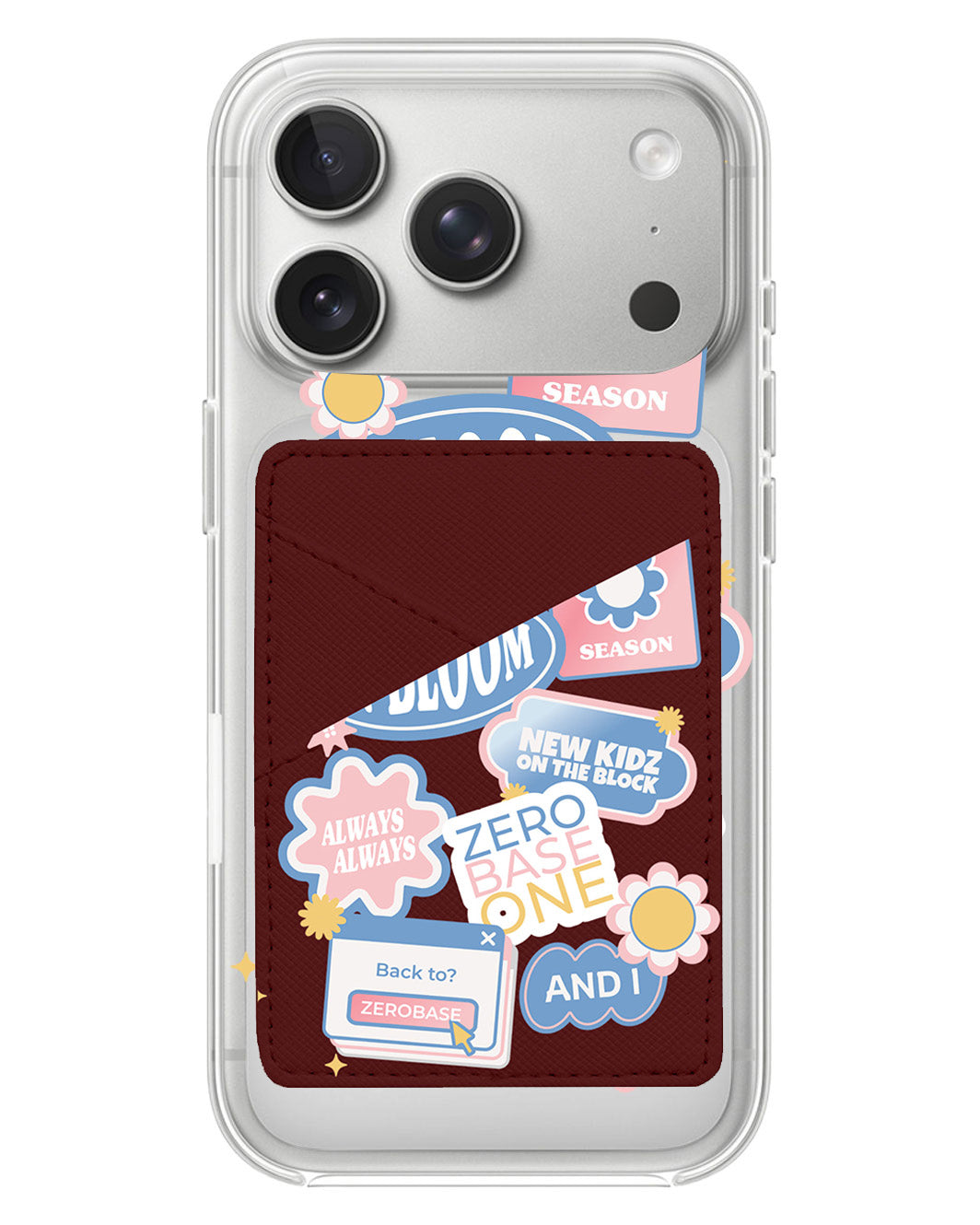 iPhone Phone Wallet Case - Zerobaseone Song Sticker Pack