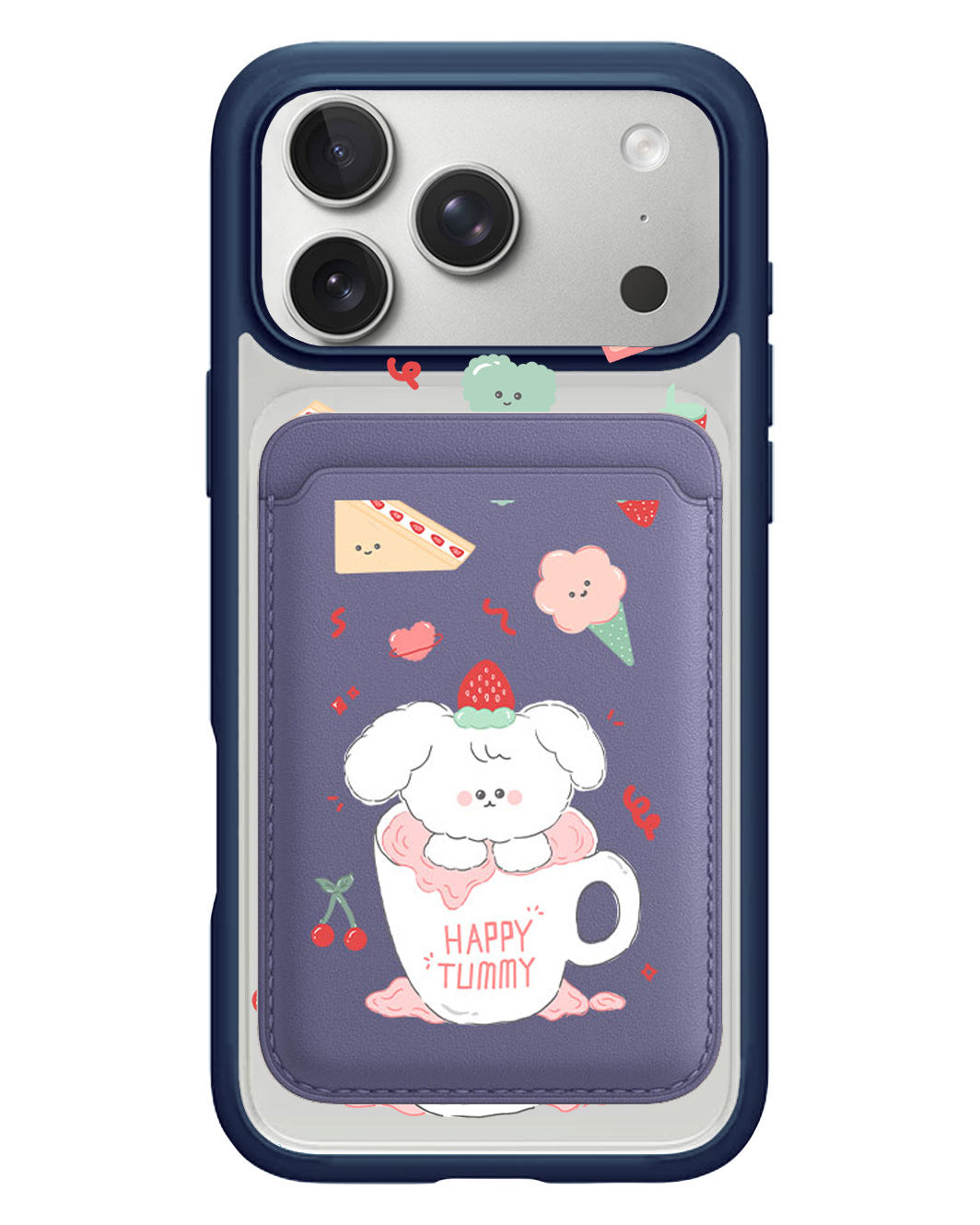 iPhone Magnetic Wallet Case - Happy Tummy