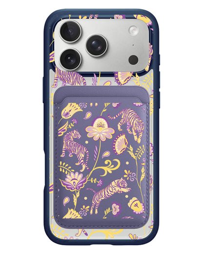 iPhone Magnetic Wallet Case - Tiger & Floral 4.0