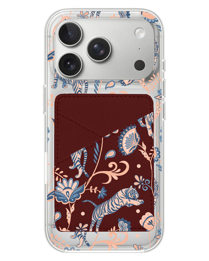 iPhone Phone Wallet Case - Tiger & Floral 5.0